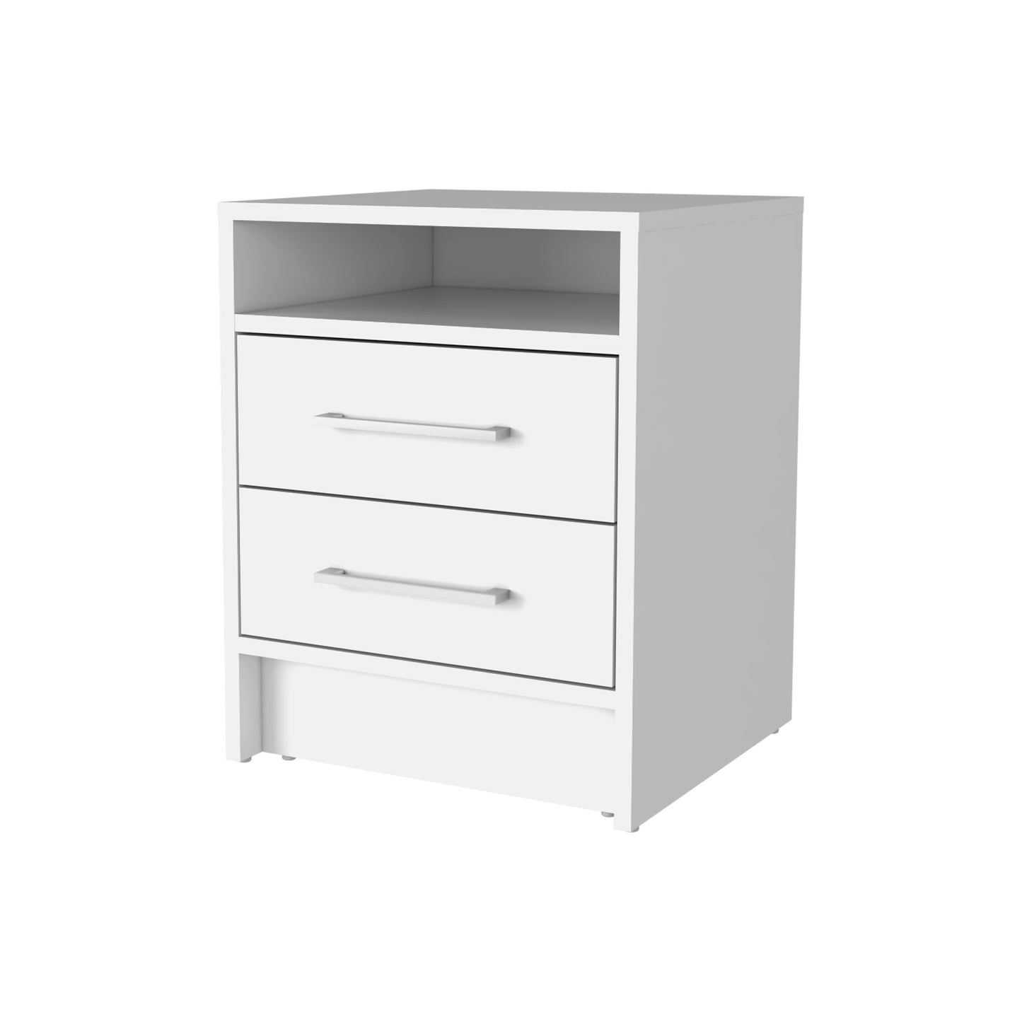 White 2-Drawer Nightstand