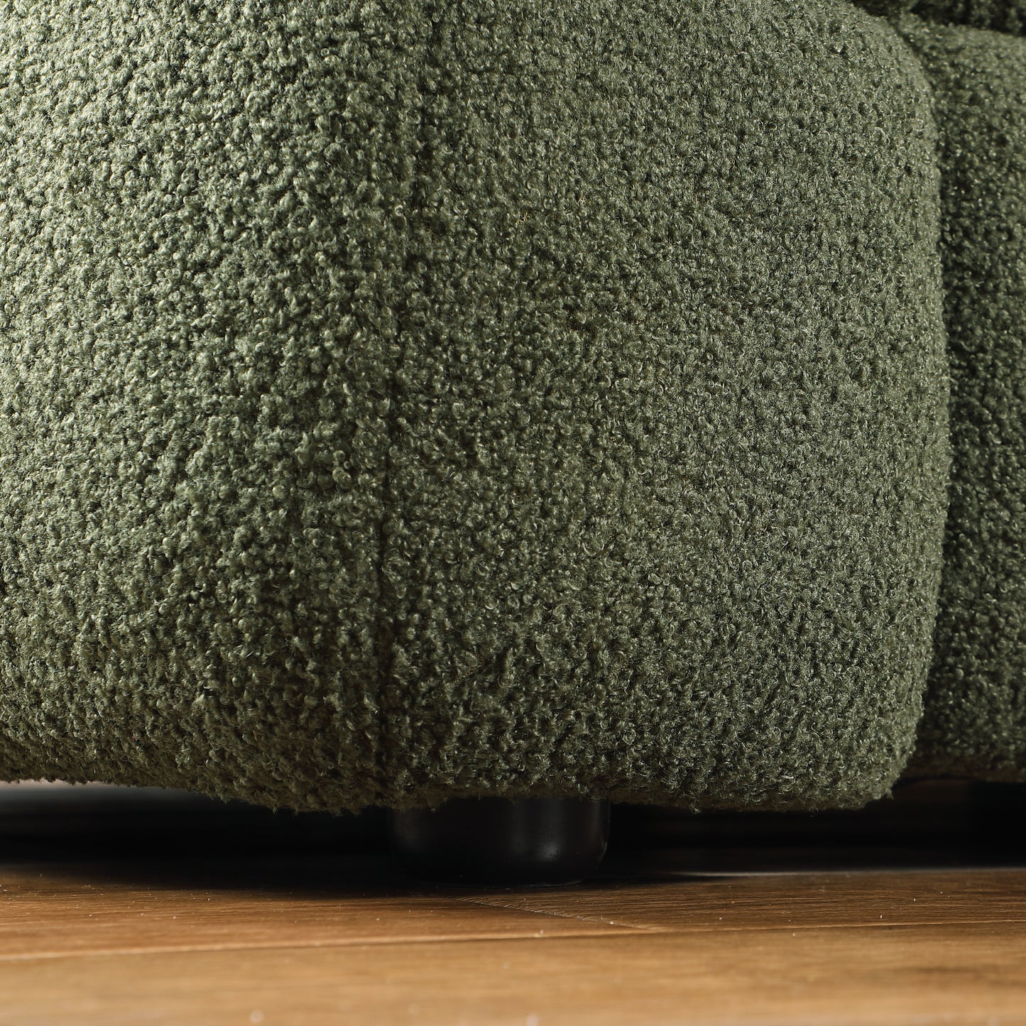 84.3 length ,35.83" deepth ,human body structure for USA people,  marshmallow sofa,boucle sofa ,3 seater, OLIVE GREEN BOUCLE