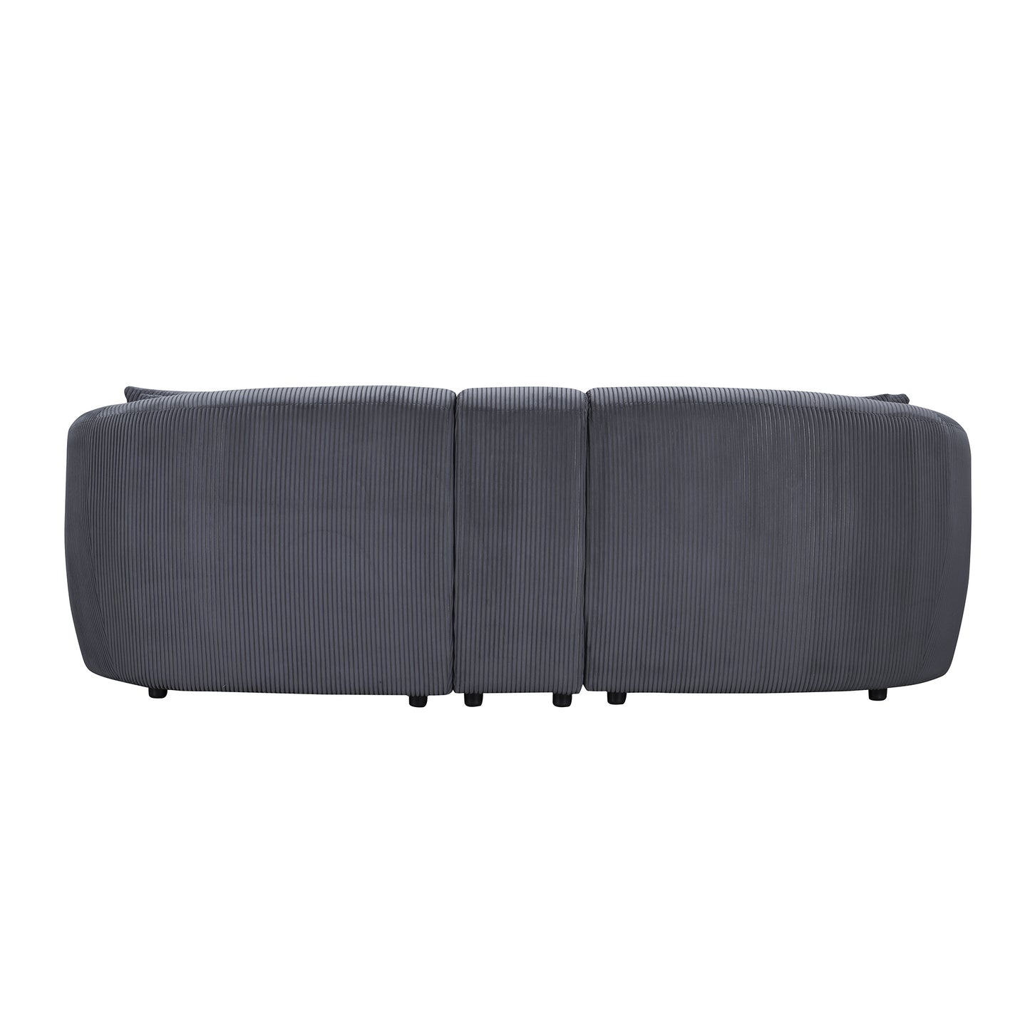 UNITED WE WIN corduroy fabric, two cup holders, storage, oversized two-seat, solid wood frame, high quality sponge filling, curved placement sofa