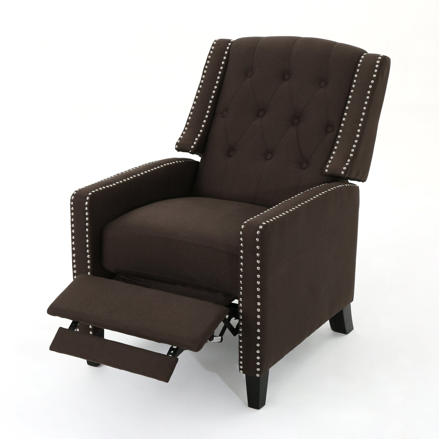 Classic Coffee Fabric Push Back Chair