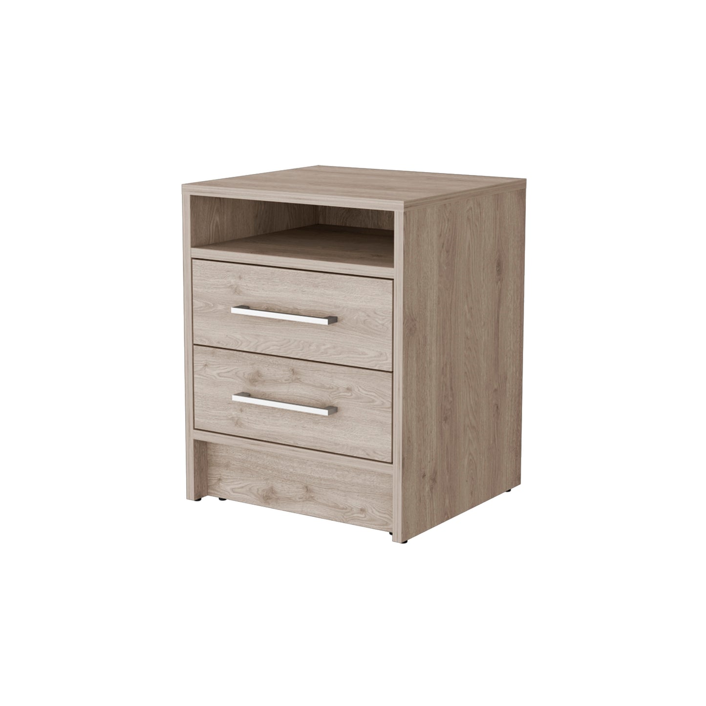Philadelphia Nightstand, Two Drawers, Concealed Shelf