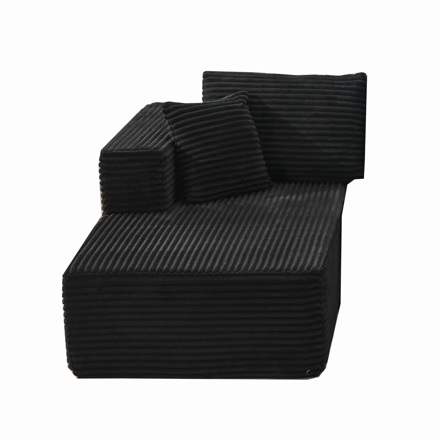 Modular Sectional Couches for Living Room: Left Facing Chaise Longue (Beige) ,SF502DBK