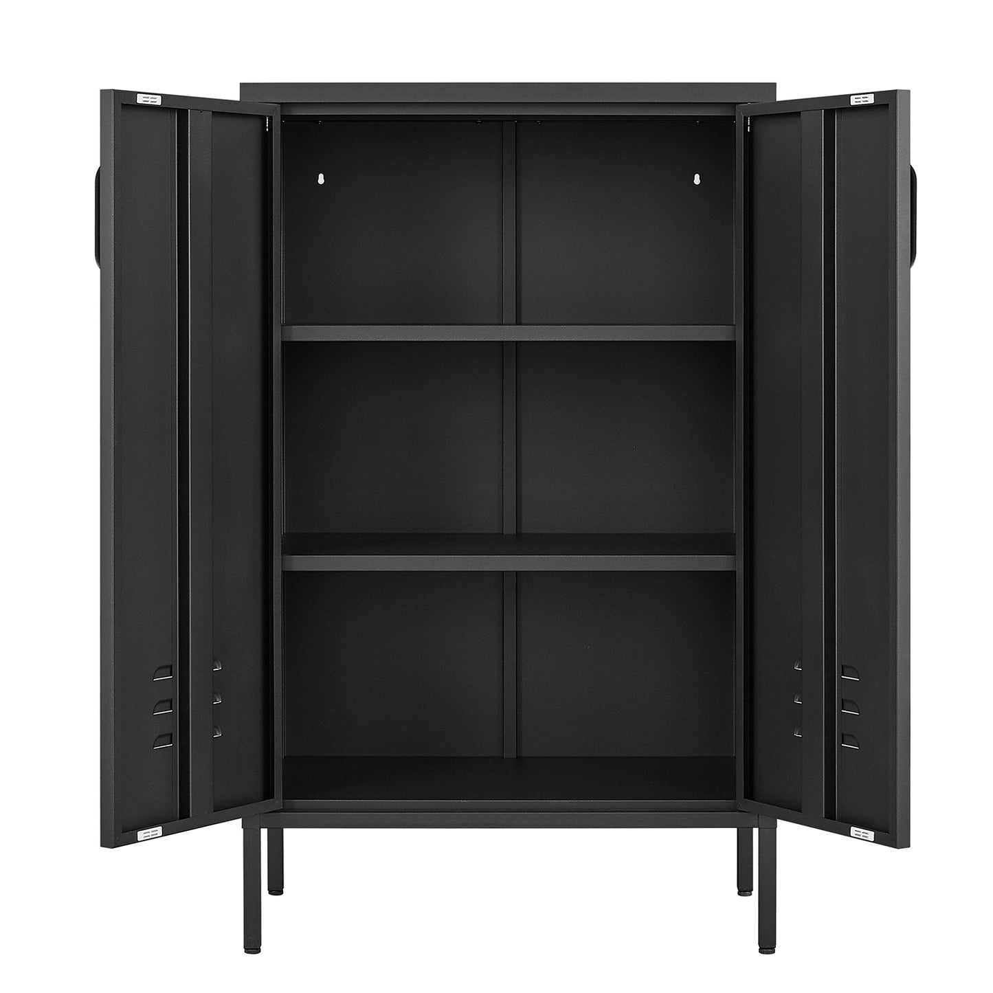 Suitable for steel storage cabinets in living rooms, kitchens, and bedrooms, 2 door miscellaneous storage cabinet, garage tool storage cabinet, and office file cabinet 2 movable partitions