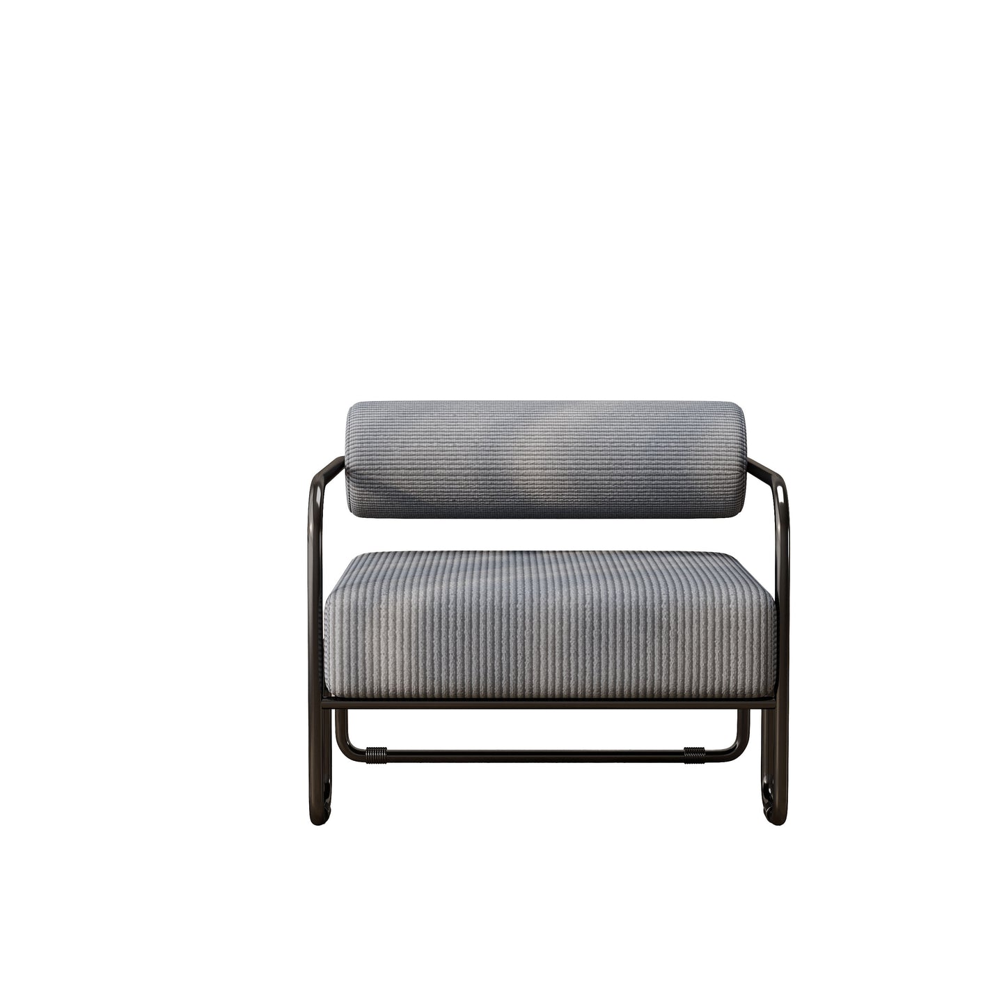 Living room iron sofa chair, lazy individual chair, balcony leisure chair (Color: Gary)