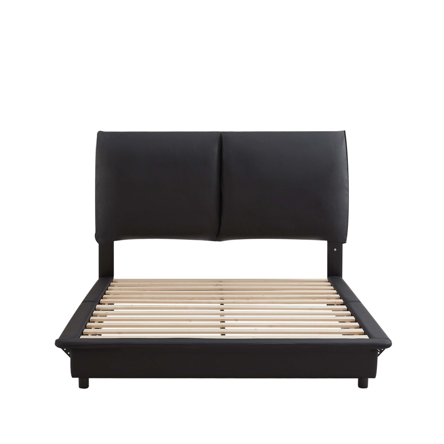 Upholstered Floating Bed Frame with Motion Activated LED Full Size