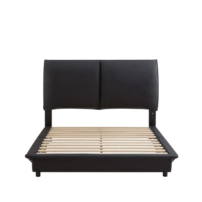 Upholstered Floating Bed Frame with Motion Activated LED Full Size