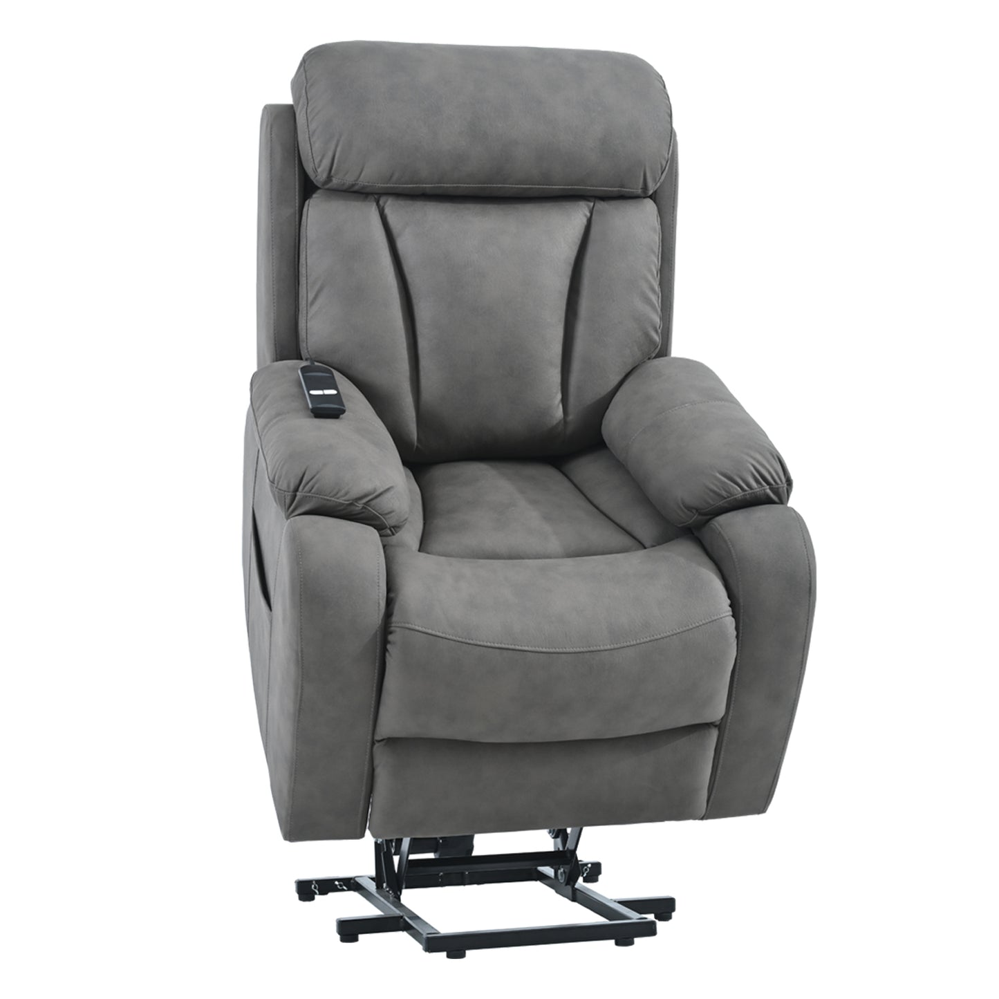 Lift Chair Recliner for Elderly Power Remote Control Recliner Sofa Relax Soft Chair Anti-skid Australia Cashmere Fabric Furniture Living Room(Dark Gray)