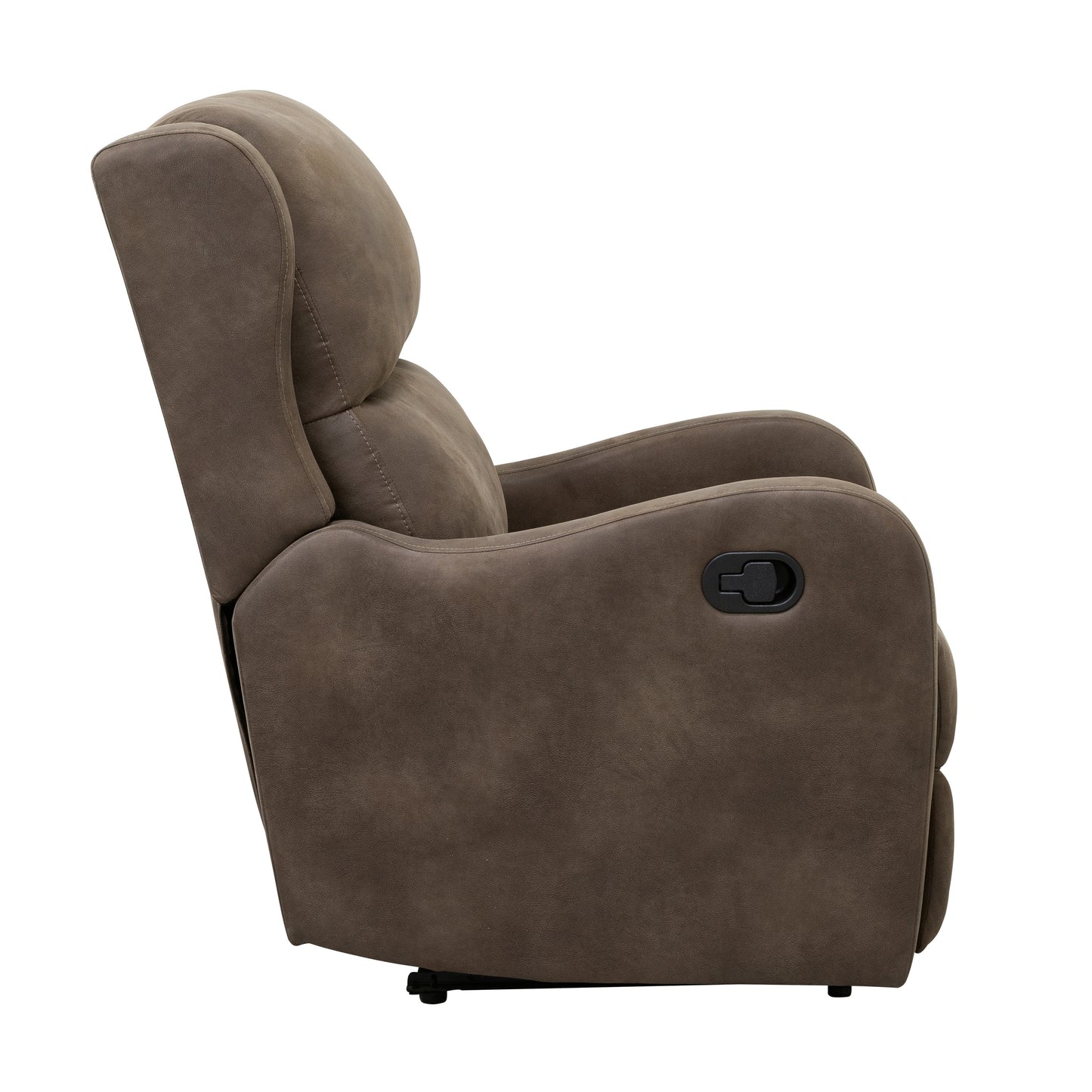 Microfiber Upholstery Brown Reclining Chair 1pc Living Room Furniture Comfort Seating