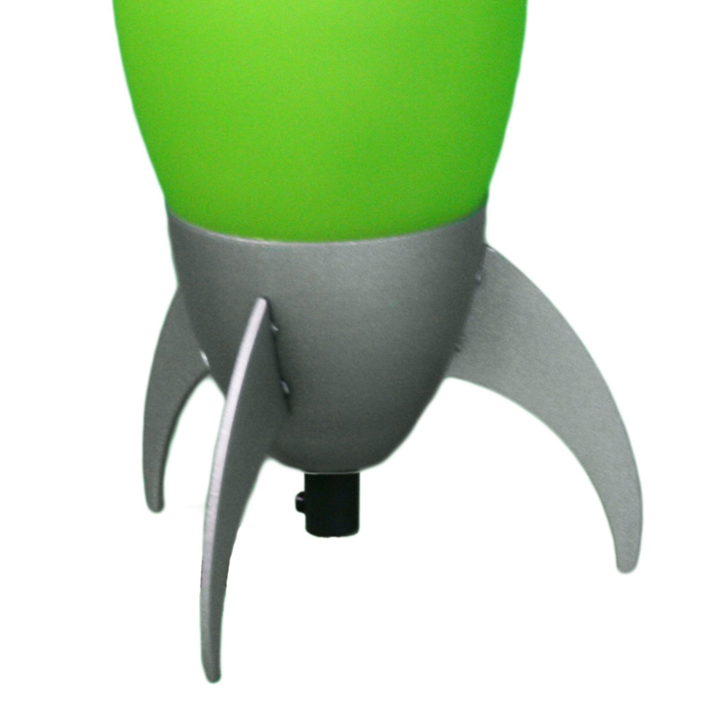 10.5" Tall Acrylic Kids Table Lamp, Rocket Ship design, Green