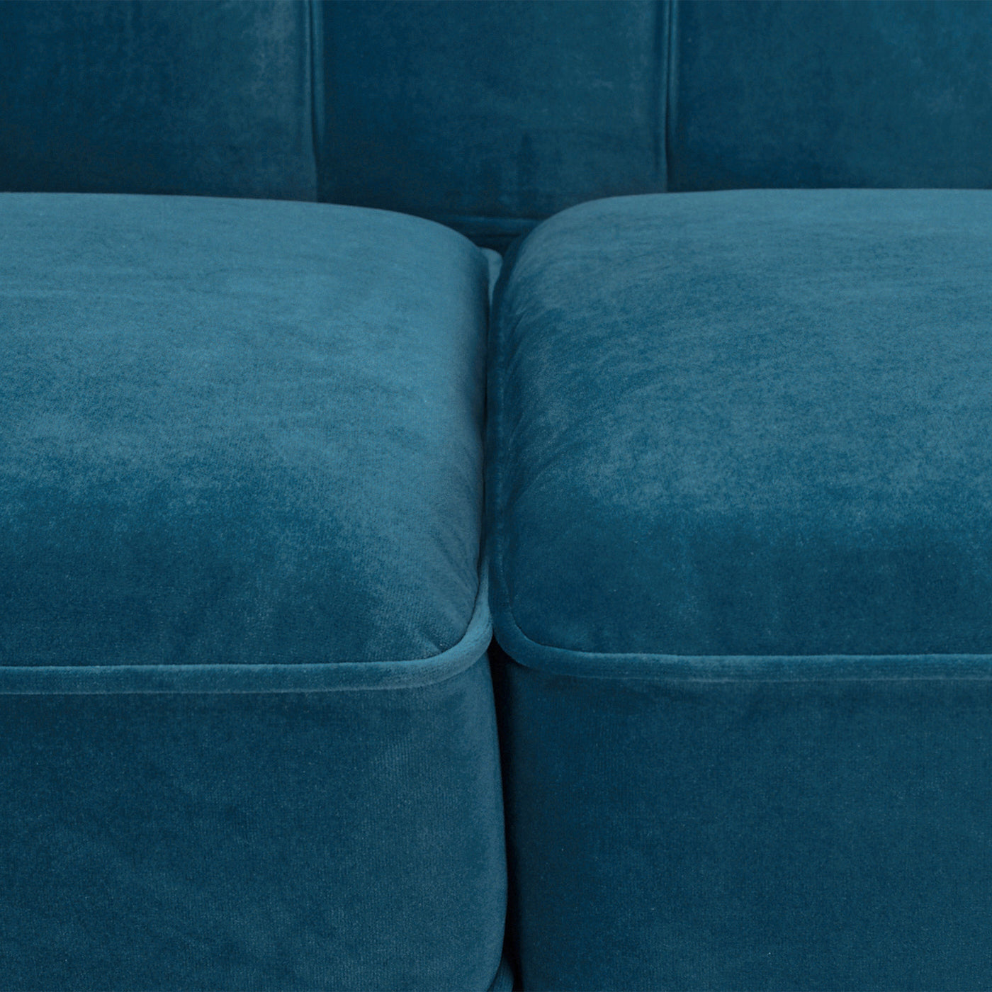 Jack 84" Modern Tuxedo Tufted Sofa, Satin Teal Blue Velvet