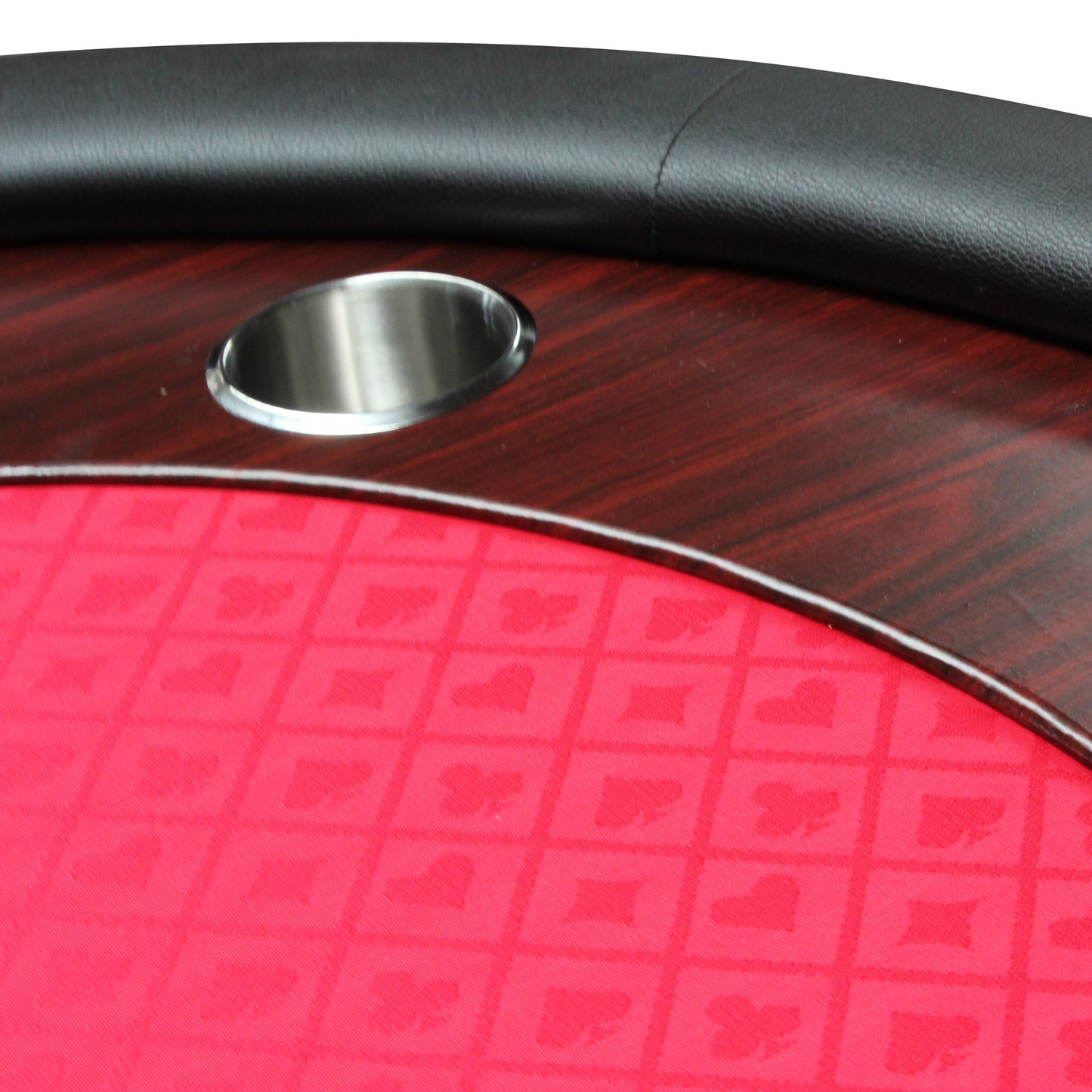 96" Light Series Folding Wooden Racetrack Red Felt Foldable Poker Table