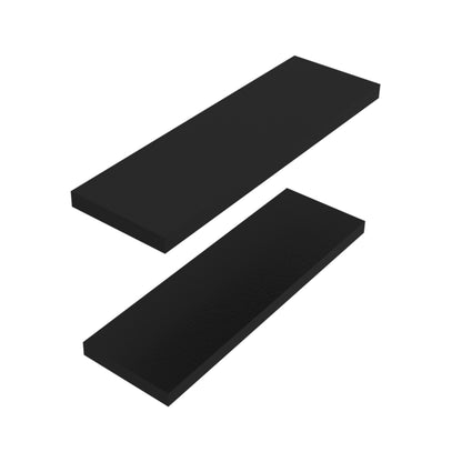 Iva Floating Shelf in Melamine x2, Black