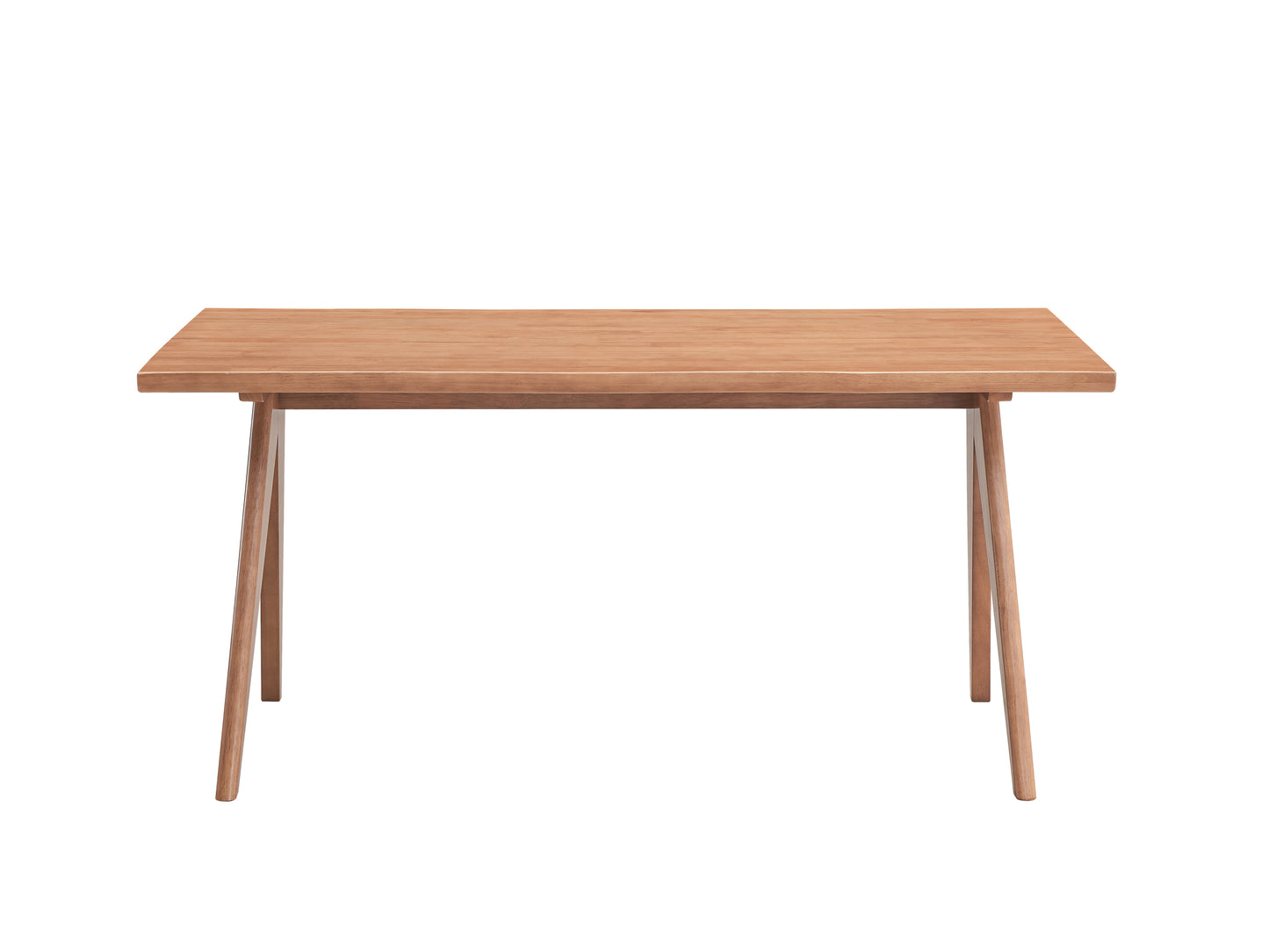 Natural Dining Table with Wooden Leg