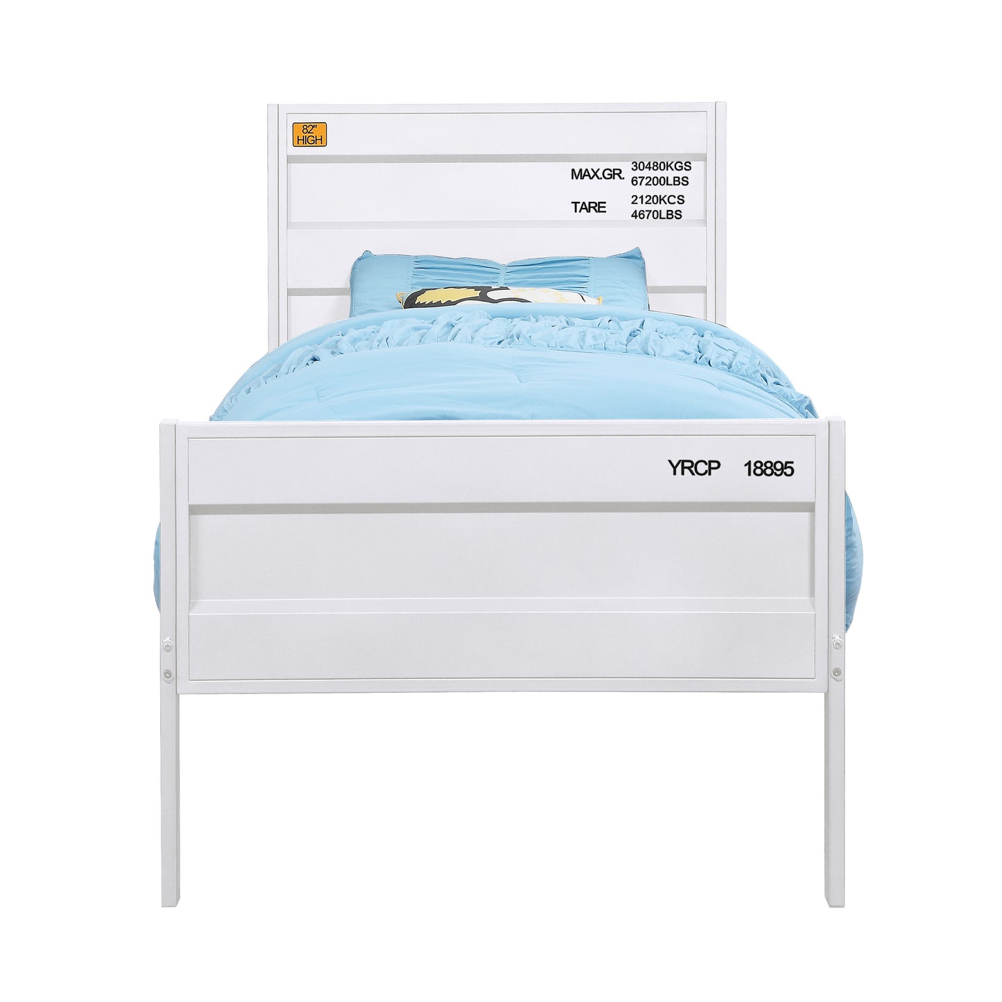 White Full Platform Bed