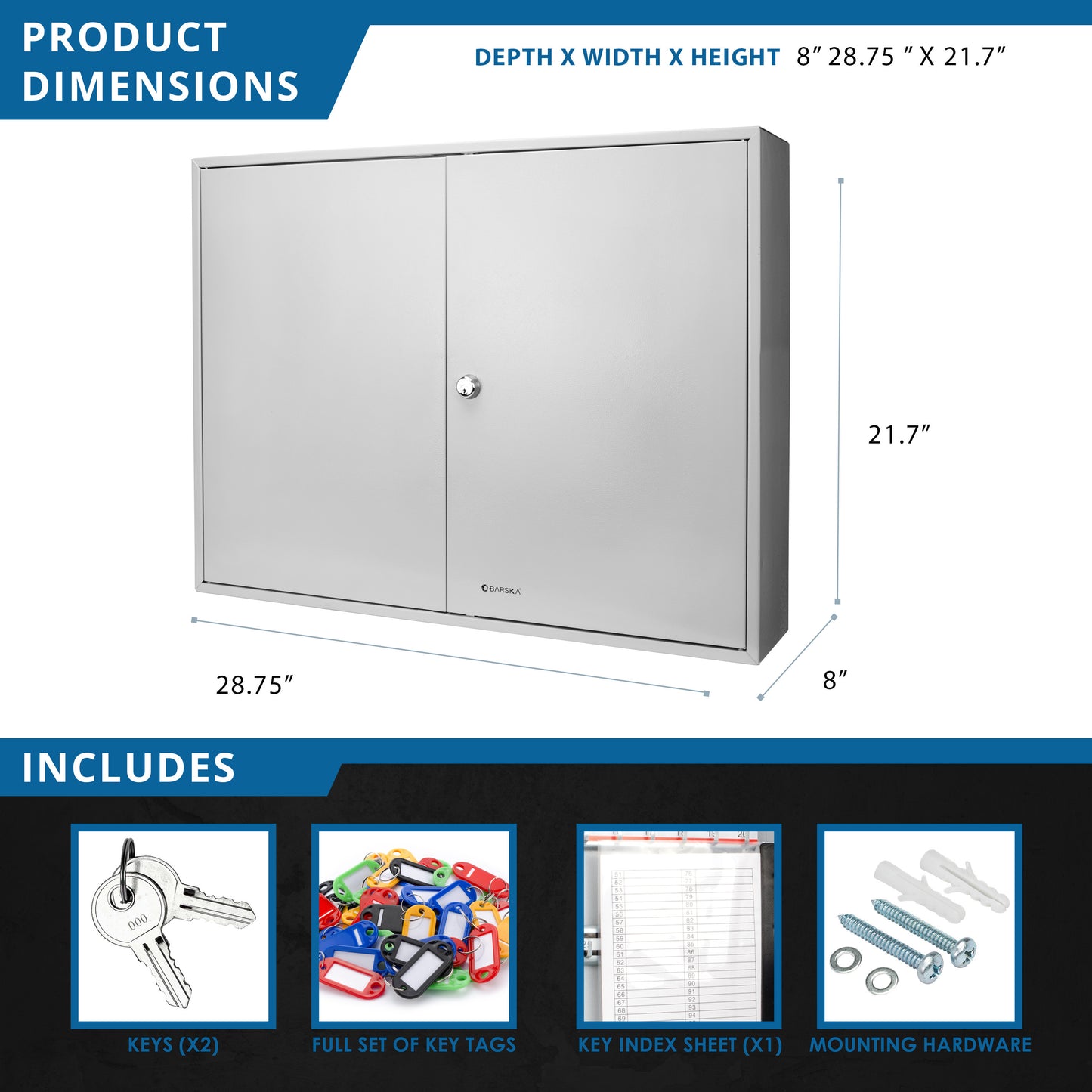 600 Key Adjustable Key Cabinet With Key Lock