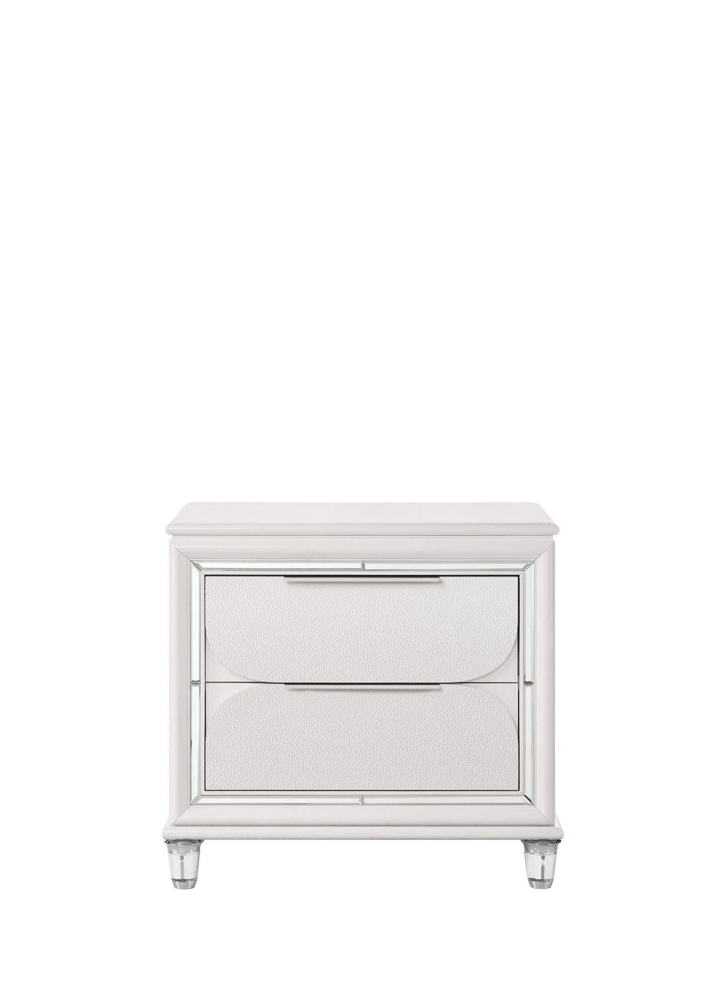 Tarian Pearl White Finish Nightstand