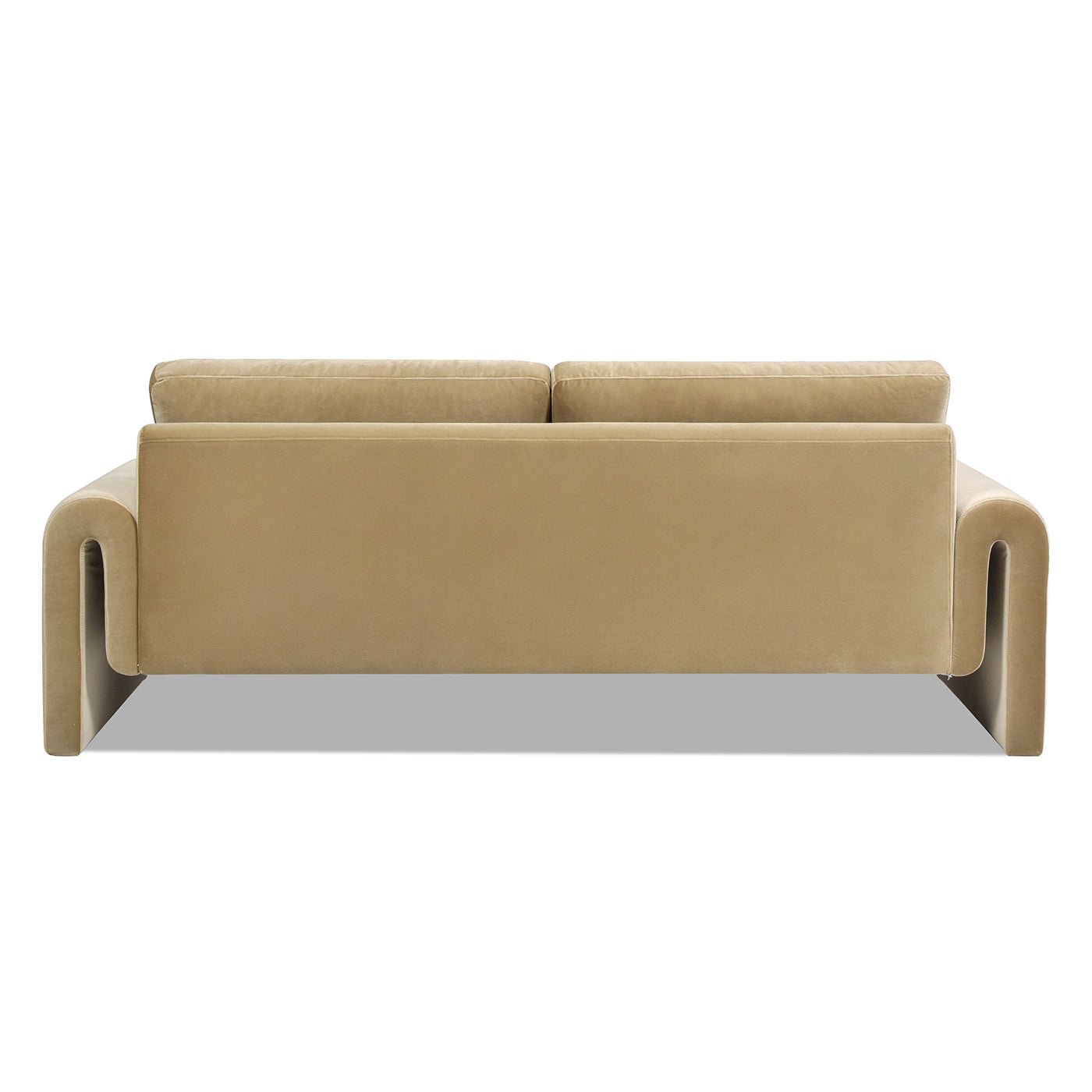 Mason 85" Arched Arm Sofa, Camel Brown Beige Performance Velvet