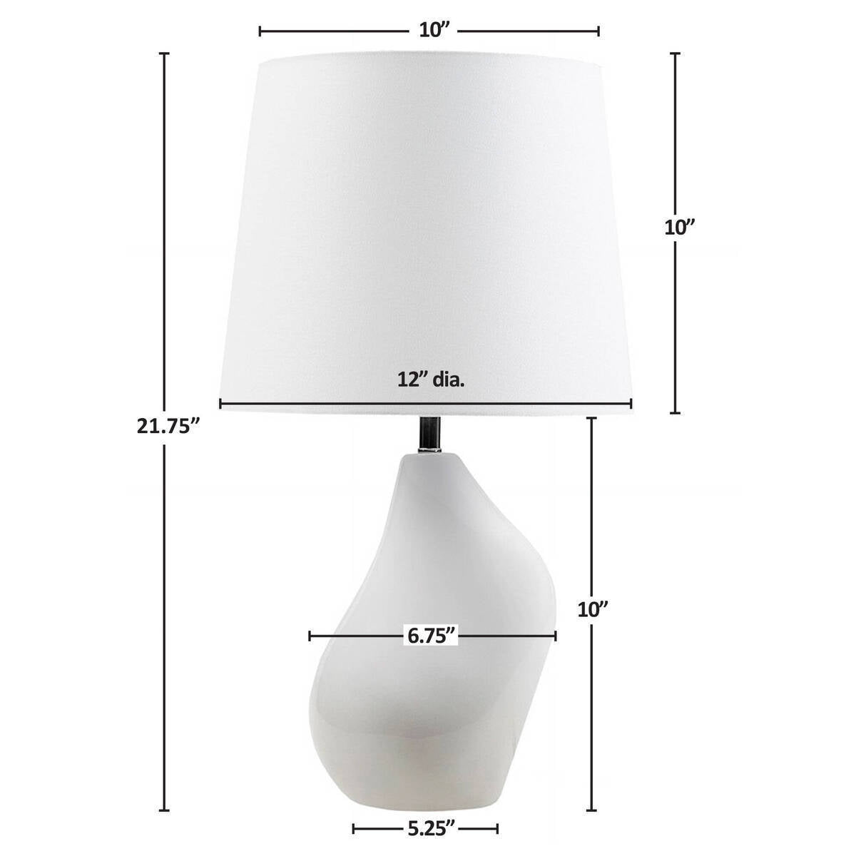 Asymmetrical Ceramic Table Lamp