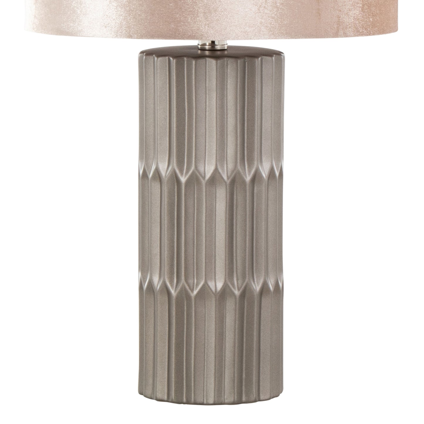 Tania 22" Contemporary Ceramic Table Lamp in Brown and Metallic Brown Ceramic with Champagne Shade by LumiSource