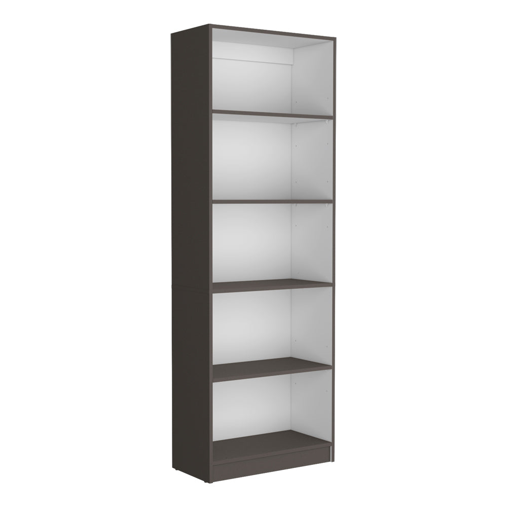 Bookcase 4-Shelves Benzoni, Office, Matt Gray / White