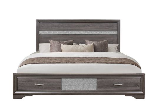RYDER SPARKLE GREY KING BED