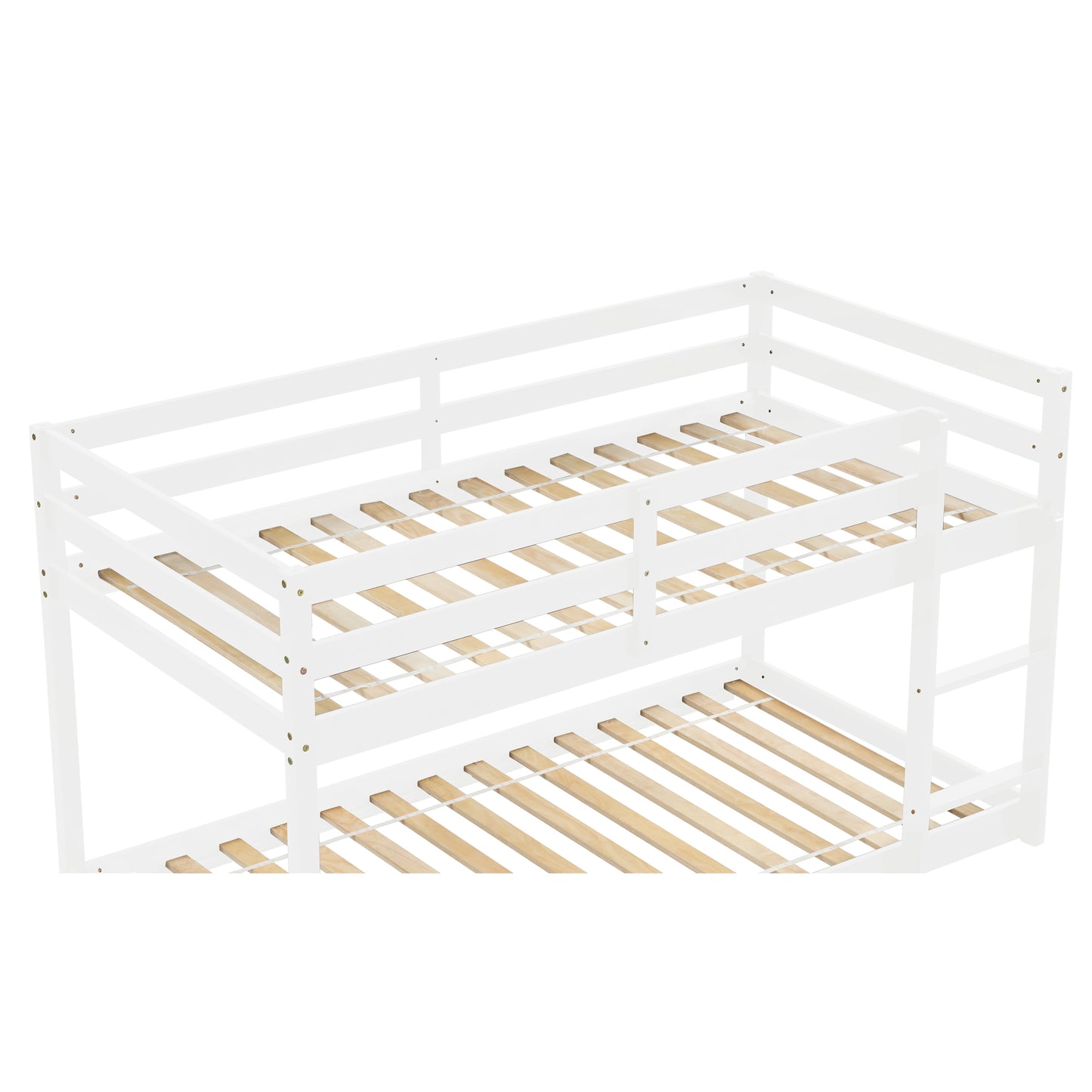 Twin over Twin Floor Bunk Bed, White(Old SKU:W50437209)