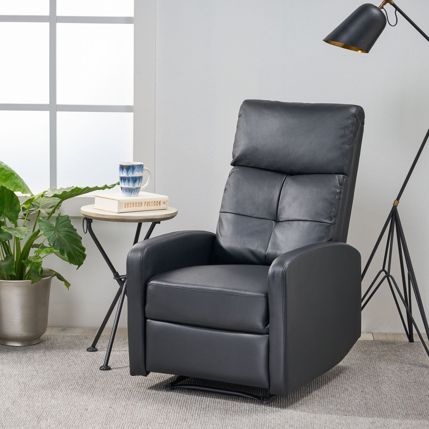 26" Wide Faux Leather Manual Standard Recliner