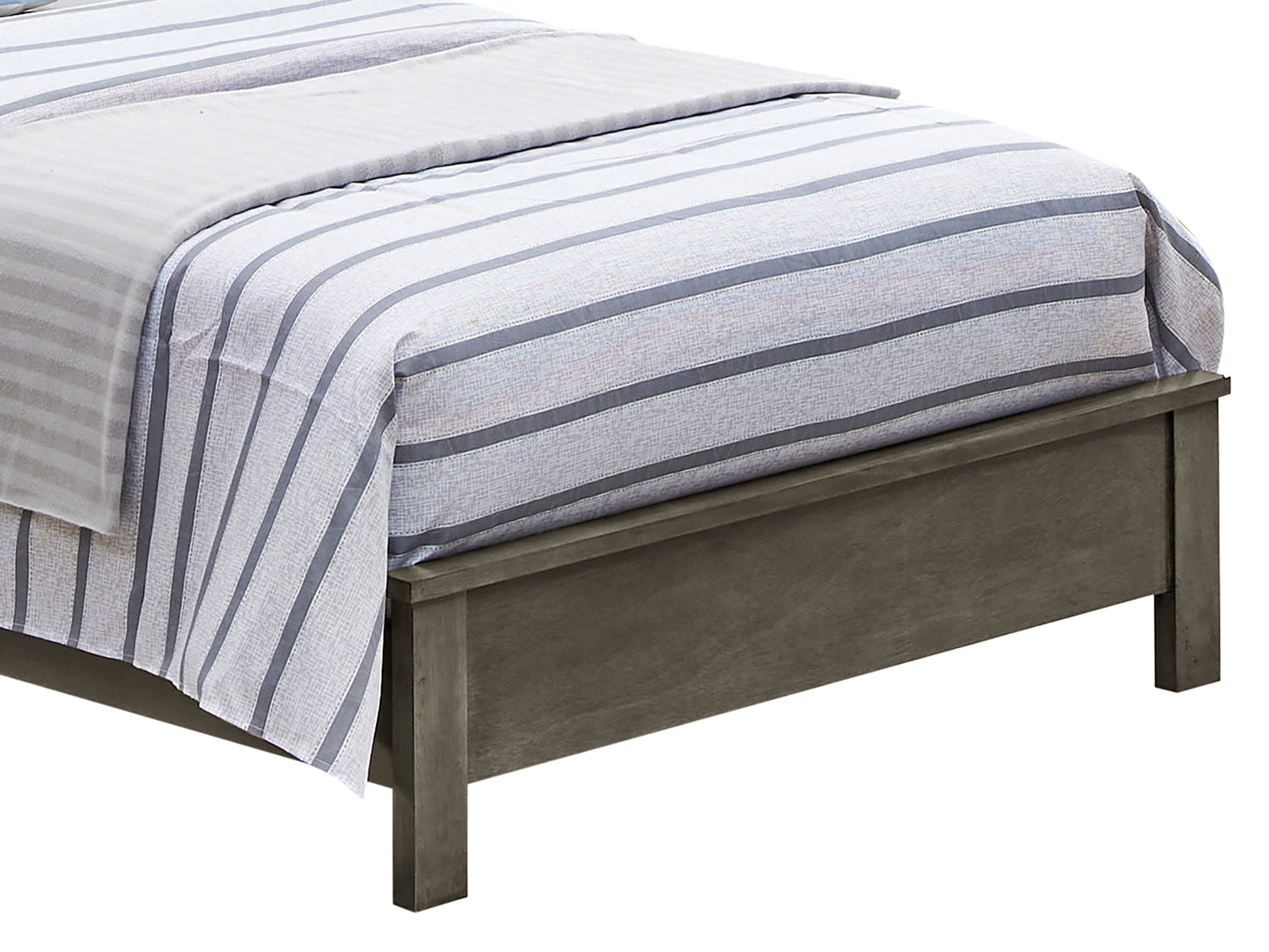 Tranquil Gray Transitional Bed For Comfort