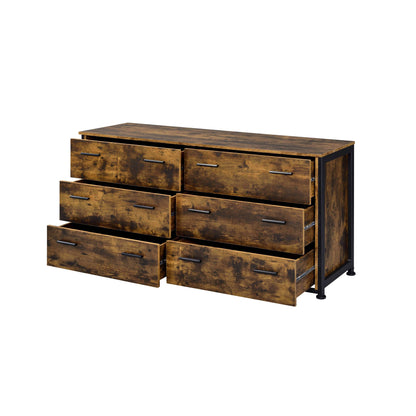 Juvanth Rustic Oak & Black Finish Dresser