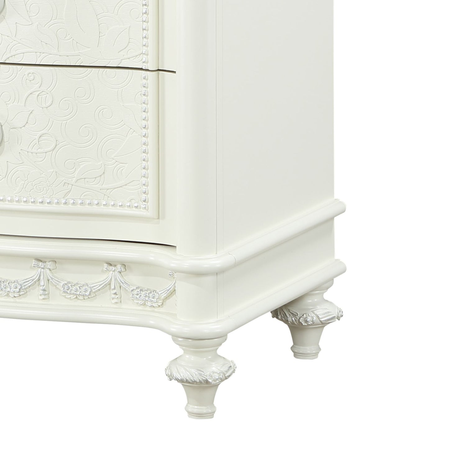 Ivory 2-Drawer Nightstand