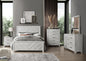 King 5PC Modern Style Storage Bedroom Set Made with Wood in Gray