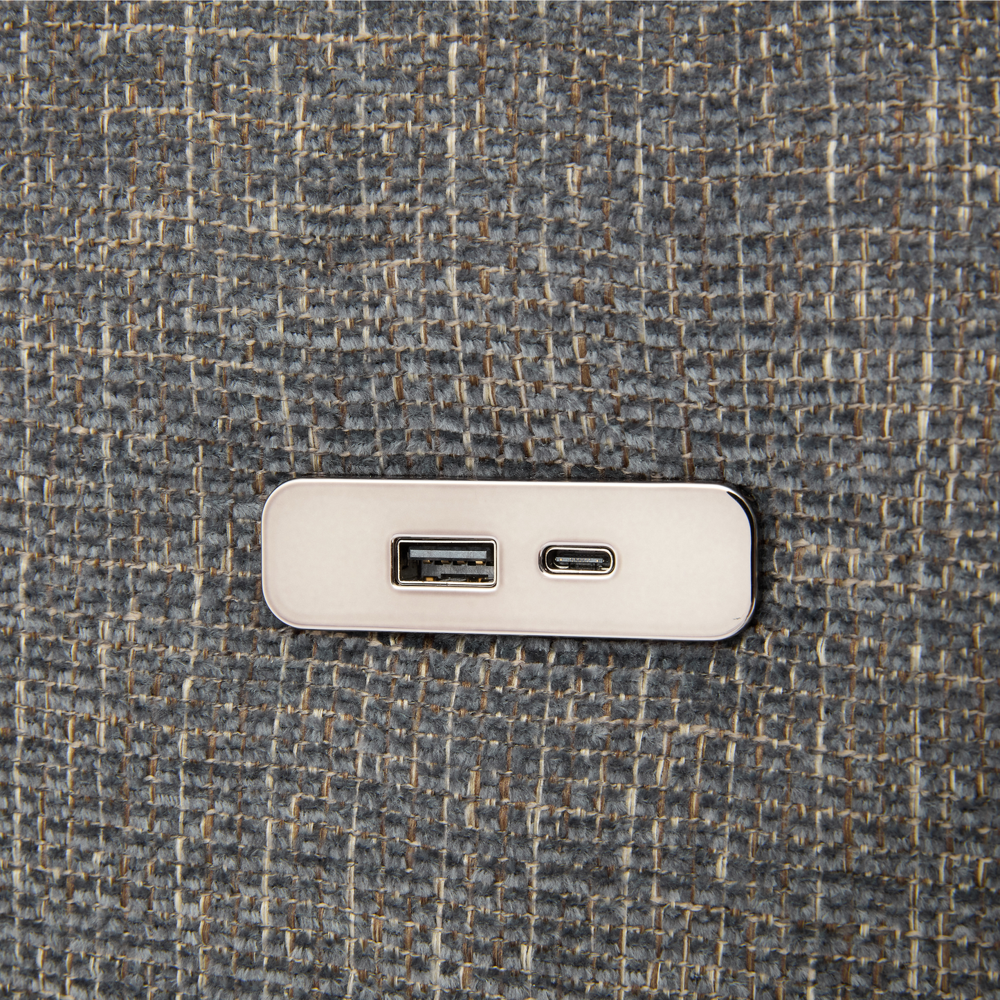 85.4" Sectional Sofa Modular Sofa U-shaped Sofa Couch Sofa Bed L-shaped Sofa with a Movable Ottoman and Two USB Ports for Living Room, Grey