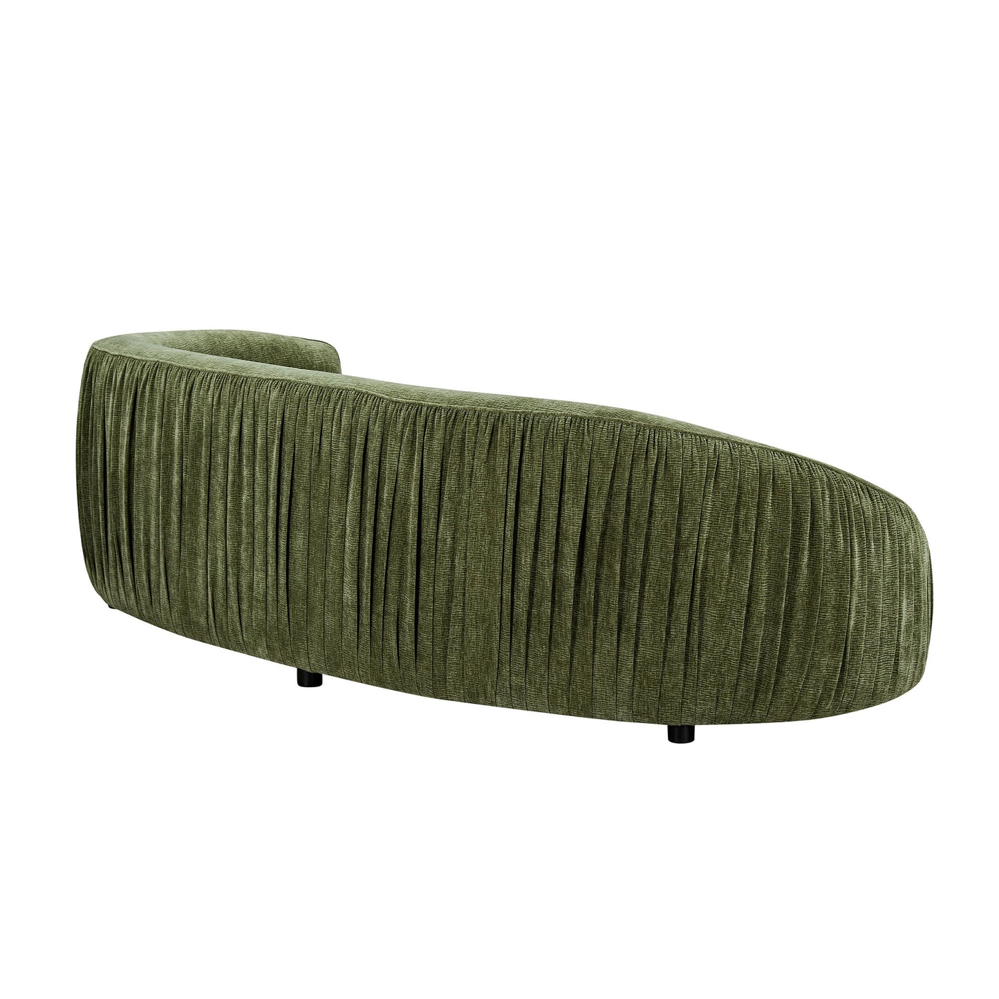 92.13 Inch Modern Design Curved Shaped Sofa Couch for Living Room,Upholstered Fabric 4-Seat Sofa No Need to Assembly Couch for Apartment,Green