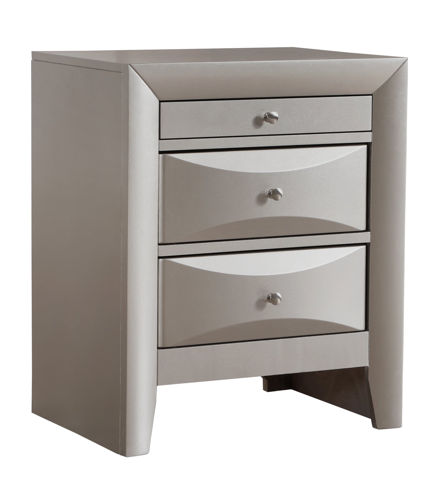 Elegant Silver Champagne Nightstand