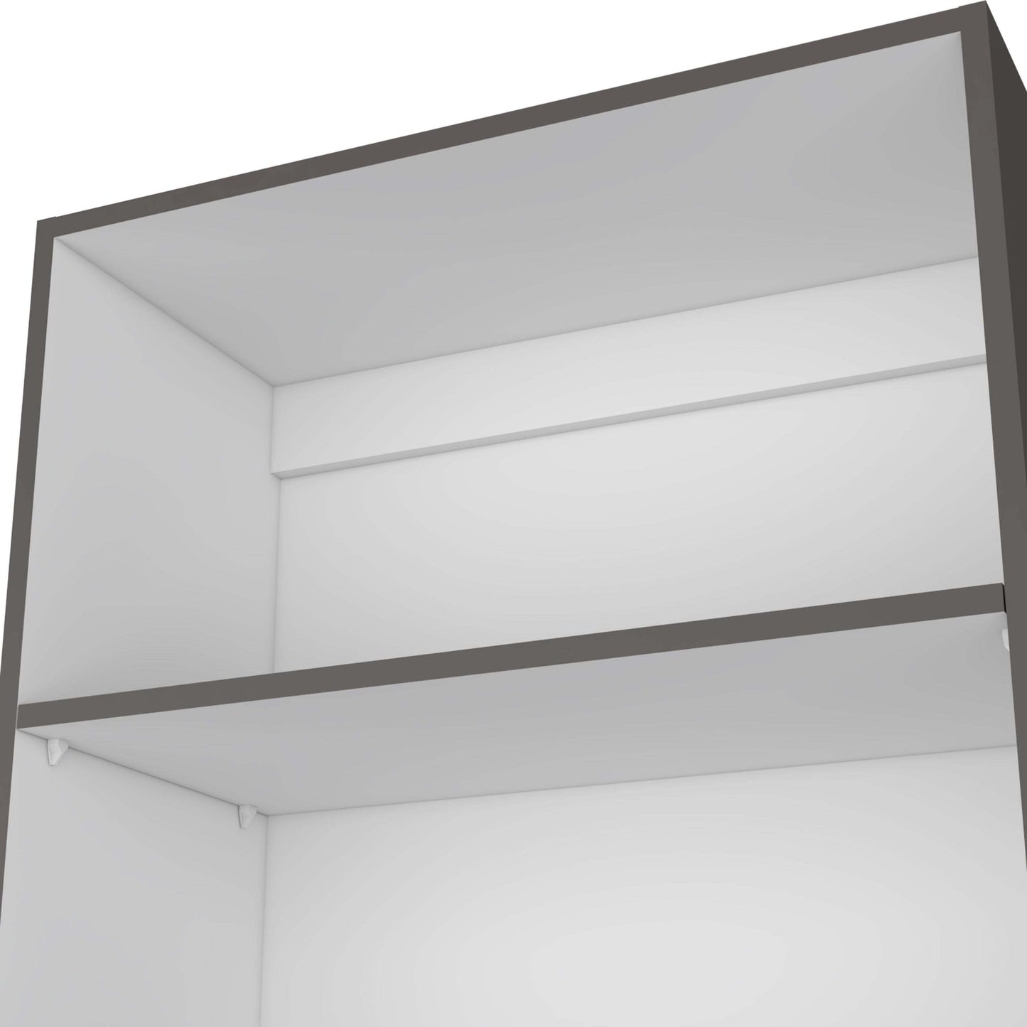 Matt Gray and White 5-Shelf Bookcase