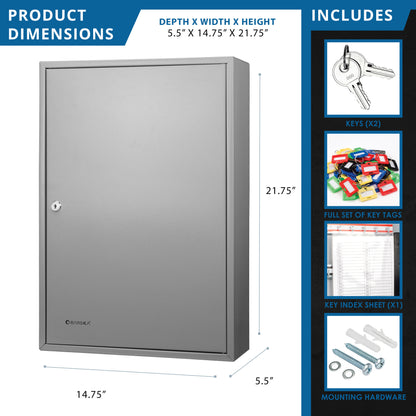 150 Key Adjustable Key Cabinet With Key Lock