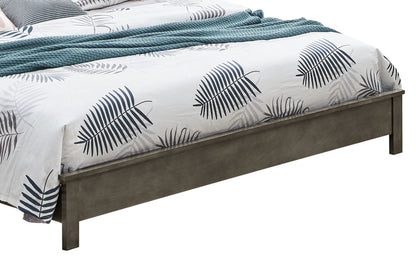 Stylish Gray Full Bed With Functionality