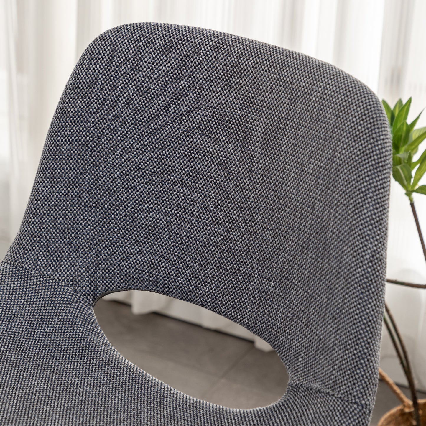 Porth Fabric Kitchen 28.25" Counter Height Stools, Set of 2, Gray