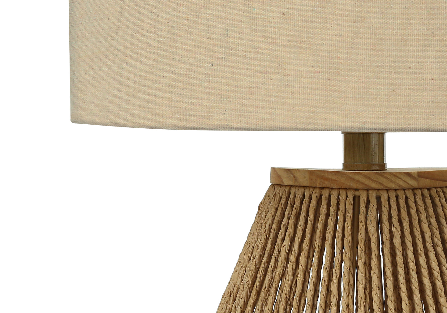 Lighting, 22"h, Table Lamp, Brown Rope, Beige Shade, Transitional