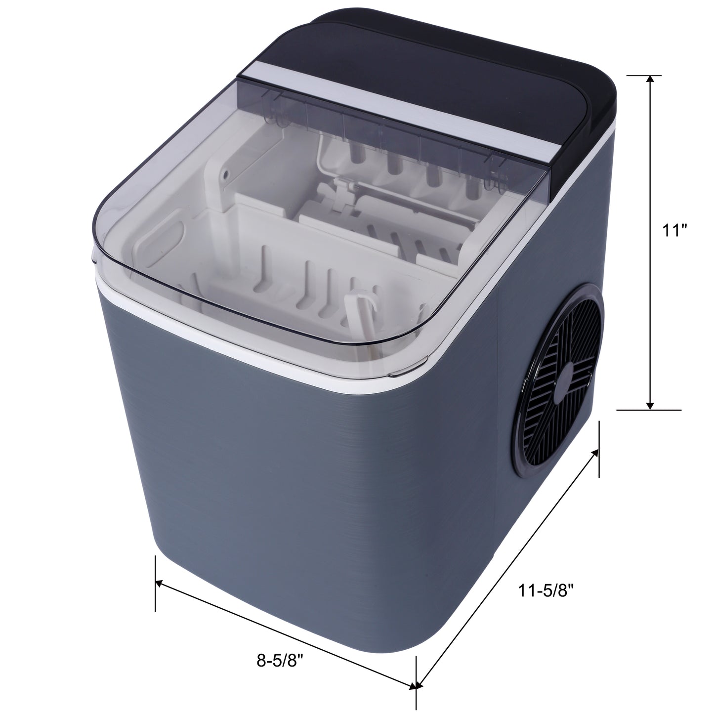 Ice Maker Countertop, Portable Ice Machine, Self-Cleaning Ice Makers with Basket and Scoop, 9 Cubes in 6 Mins, 26 lbs per Day, Ideal for Home, Kitchen,ETL and FDA certificate.