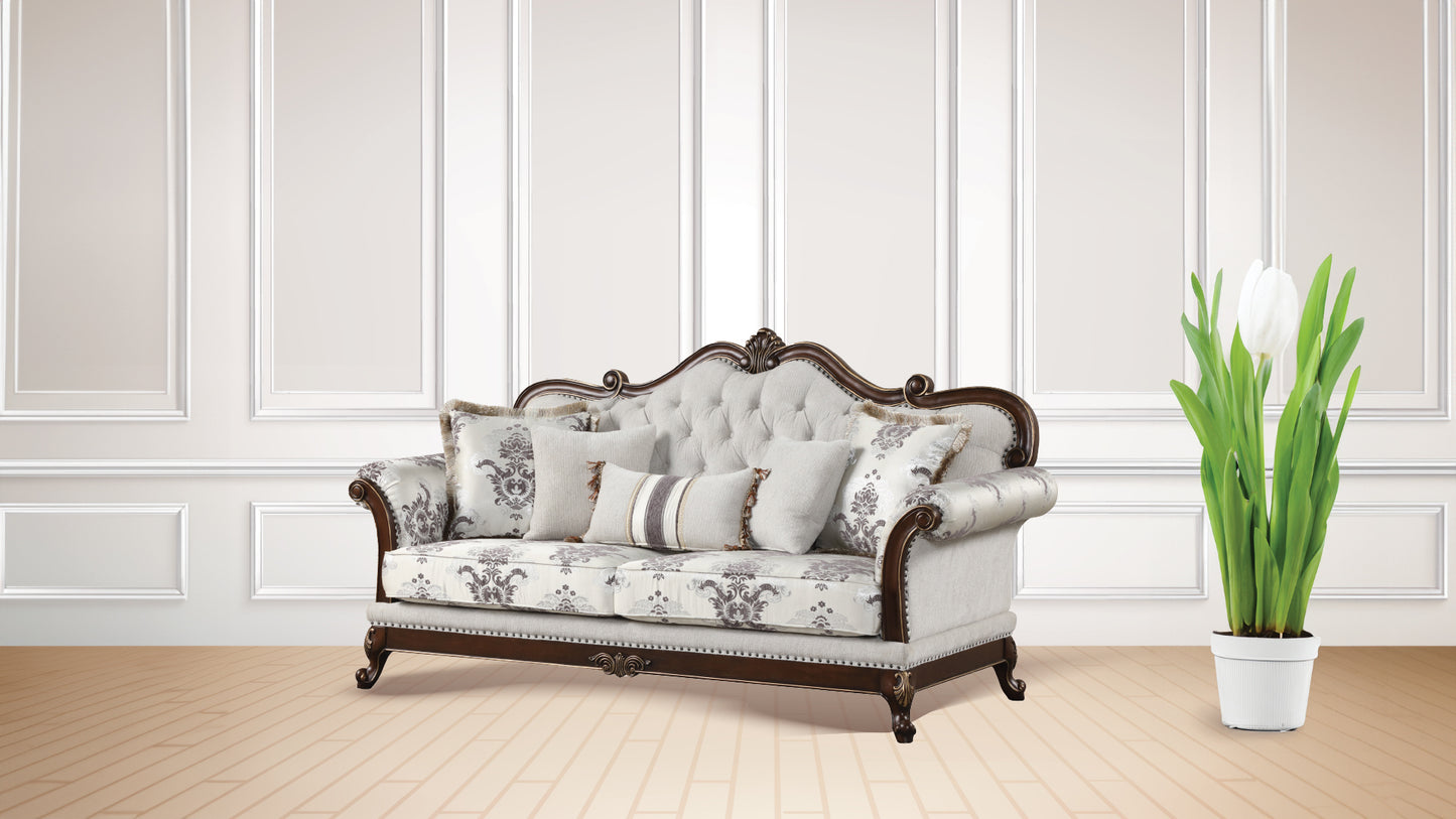 Gloria Traditional Style button tufted Sofa