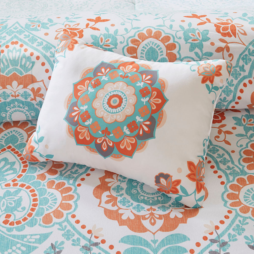 Twin Boho Comforter Set with Bed Sheets