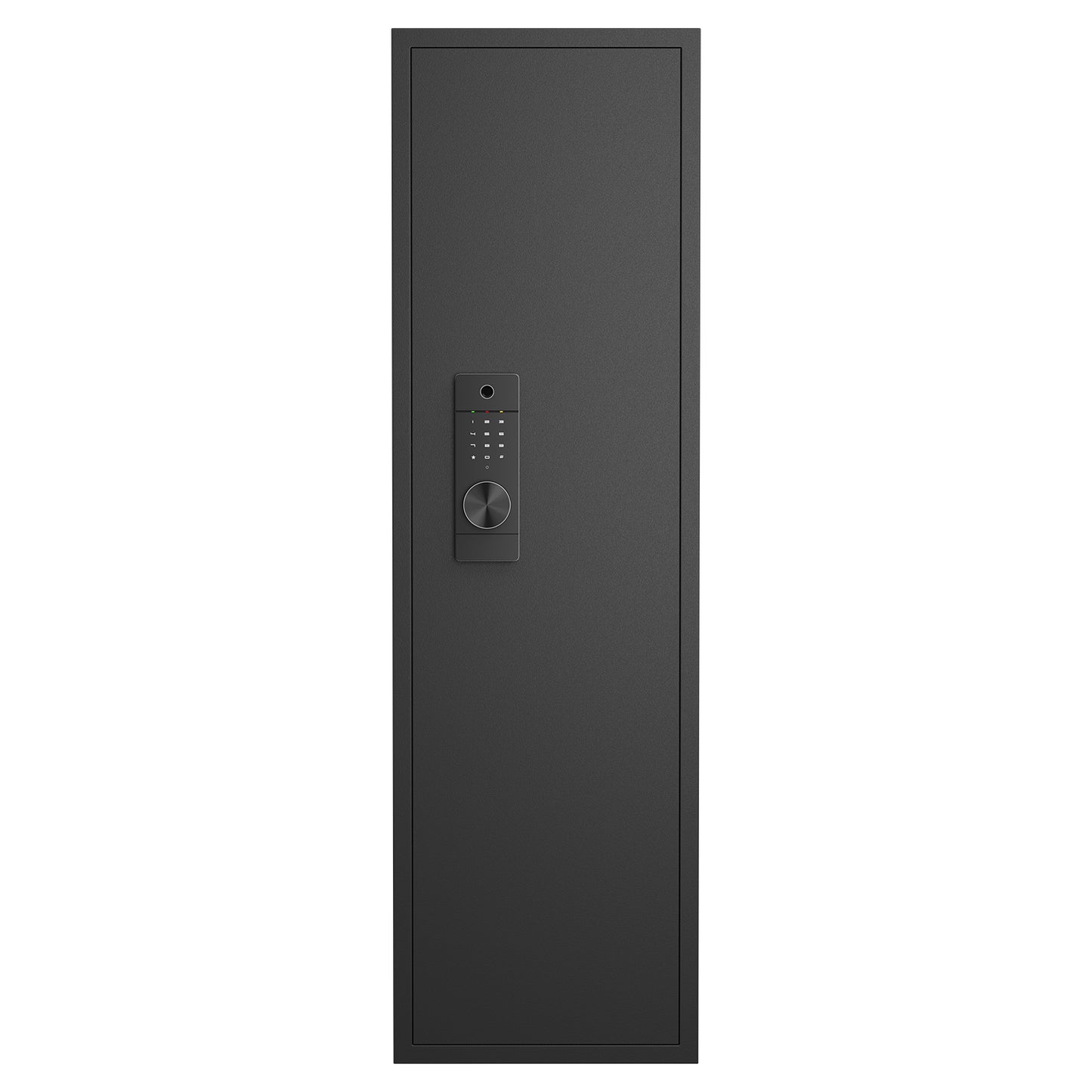 53" Fingerprint Touch Panel In-Wall Safe,Hidden Wall Gun Safe for Rifles with Adjustable Shelves,Assembled Storage Multifunctional Wall Safe for Firearm and Valuables (Black-Fingerprint)