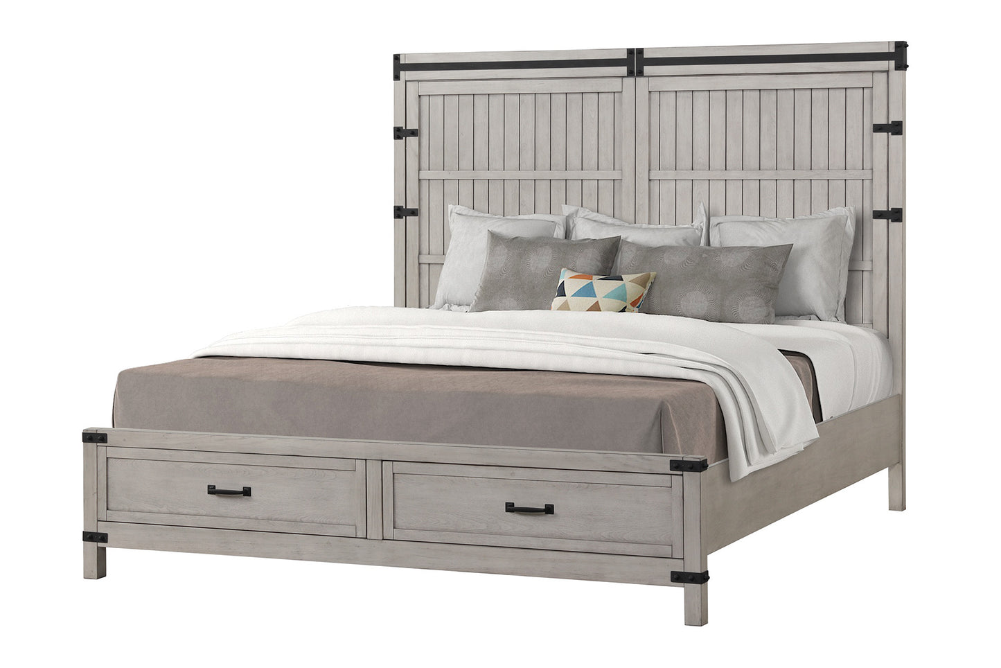 Bridgevine Home Alexandria Queen Storage Bed, Mountain Mist Finish