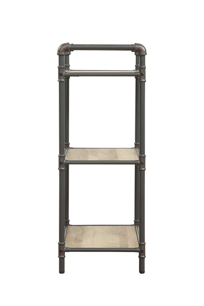 Itzel Antique Oak & Sandy Gray Finish Bookshelf