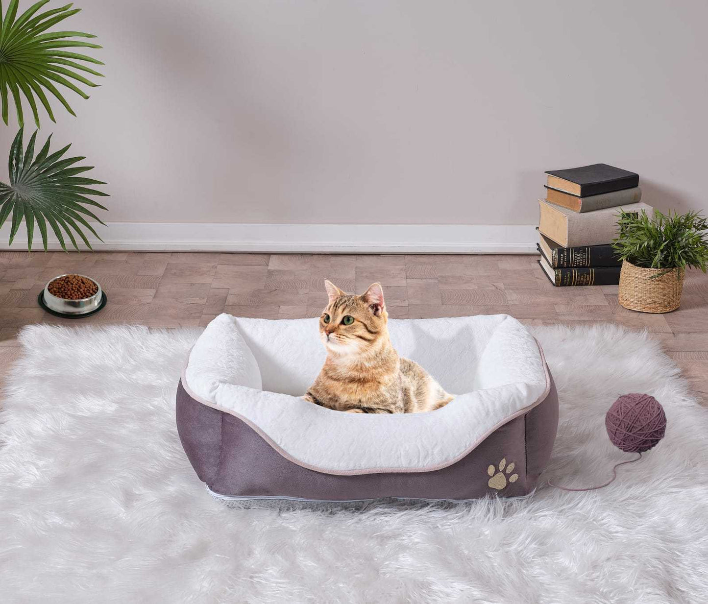 Lina Pet Bed, Anthracite Pet Bed , Small Size 19'' x 13''