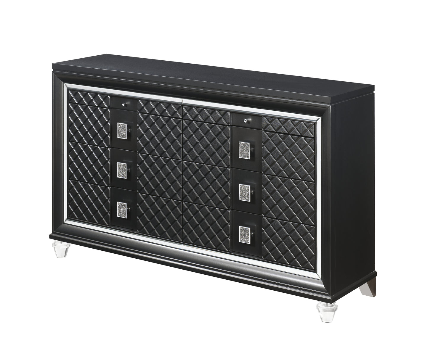 Sawyer Metallic Gray Finish Dresser