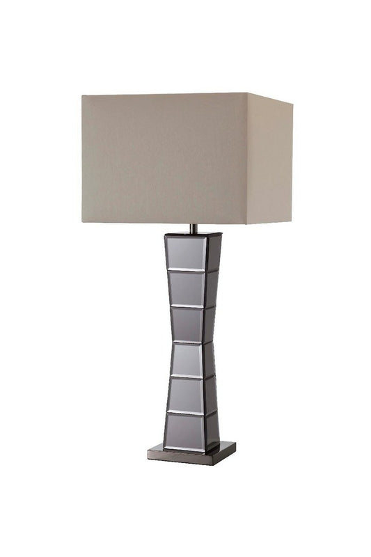 29.5-Inch Alistair Crystal Black Mirror Square Tower Table Lamp