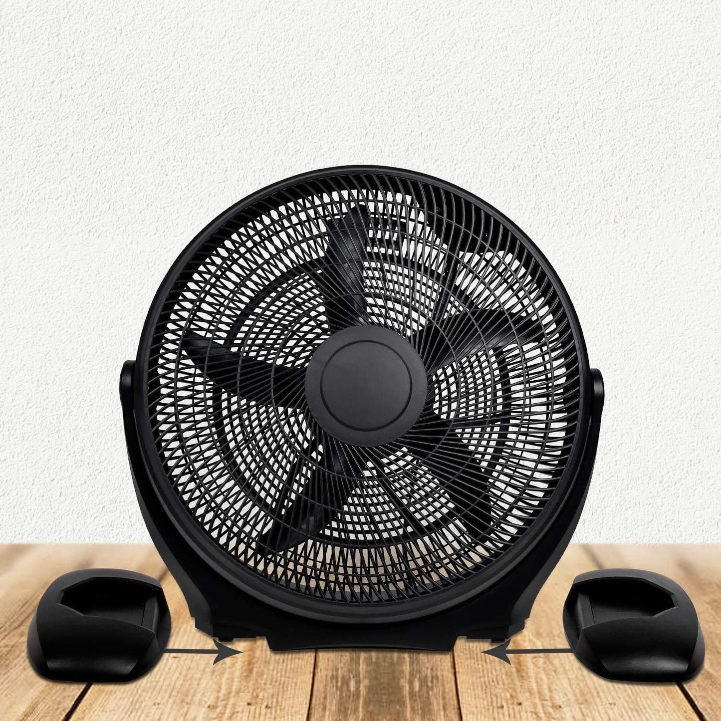 18 Inch 3-Speed Plastic Floor Fans Quiet for Home Commercial, Residential, and Greenhouse Use, Outdoor/Indoor, Black