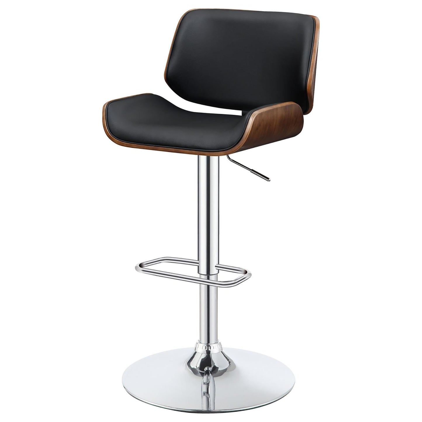 Black and Chrome Adjustable Bar Stool